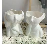 Vase demi-visage - Céramique