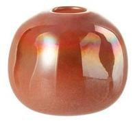 Vase Design Boule Verre 13cm Rouge