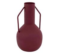 Vase Design en Métal Sylvain 20cm Rouge Rubis