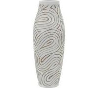 Vase Design en Résine "Oblix" 50cm Blanc Blanc