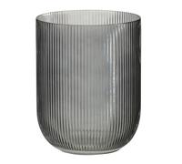 Vase Design en Verre Ligné 21cm Noir