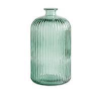 Vase Design en Verre Strié Luz 23cm Vert