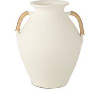 Vase Design "Léo" 43cm Blanc & Naturel G