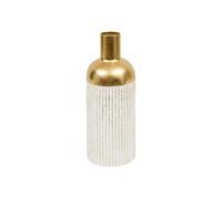 Vase Design Mirsa Métal 43.5cm Blanc Doré