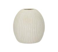 Vase Design Rainuré "Icicle" 38cm Crème