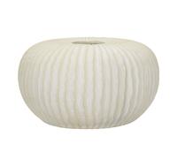 Vase Design Rainuré "Icicle" 40cm Crème