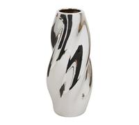Vase Design Torsadé en Dolomite Sky 28cm Argent