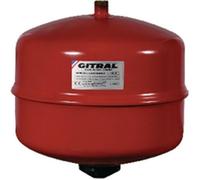Vase d'expansion à membrane fixe - Gitral - Série MB - Capacité 8L - Acier Rouge