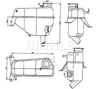 Vase d'expansion, liquide de refroidissement CRT 121 000S MAHLE