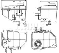 MAHLE CRT 126 000S Vase d'expansion, liquide de refroidissement