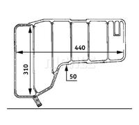 Vase d'expansion, liquide de refroidissement MAHLE CRT 38 000S