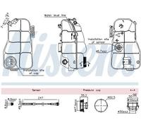 Nissens Vase d'expansion liquide de refroidissement 996216 plastique pour VOLVO OE 31338764