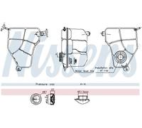 Vase d'expansion, liquide de refroidissement Matière plastique 996217 NISSENS