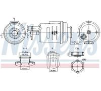 Nissens Vase d'expansion liquide de refroidissement 996314 plastique pour Ford, Land Rover