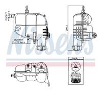 Nissens Vase d'expansion liquide de refroidissement 996185 en plastique pour X1 2 (2014-2022)