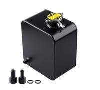 Vase d'expansion liquide Réservoir D'expansion D'eau Et Bouchon En Alliage Poli De 2,5 L D'eau De Trop-plein De Liquide De Refroidissement Kit De Réservoir(Black)