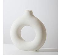 Vase donut en céramique pour décoration de table de salle à manger - Vase à fleurs séchées - Vase décoratif pour la aison