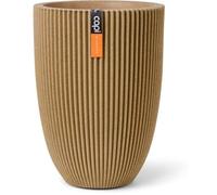 Vase Élégant Bas Groove NL Capi Europe, Pot de Fleur Intérieur et Extérieur, 46 x 58 cm, Beige