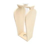 Vase En Bois Avec Fiole En Verre 8,5 X 8 X 19,5 Cm