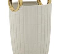 Vase Mauro Ferretti Ceramica Shopping Blanc 18x25 cm