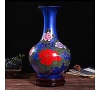 Vase En Céramique De Style Chinoiserie, Design Unique Avec Mélange De Couleurs, Surface Émaillée Lisse Et Brillante, Décoration Intérieure, Décoration De Salon, Présentoir Pour Fêtes, Vase À Fleurs M