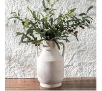 Vase en céramique fait main avec anses - Grand vase décoratif blanc - Style rustique vintage pour sa ACCESSOIRES POUR PULVERISATEUR