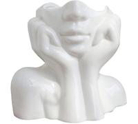 Vase en céramique pour visage, vase à fleurs blanc pour décoration, vase à tête de femme,vase à fleurs décoratif moderne