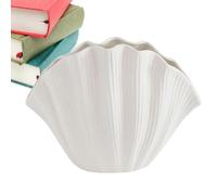 Vase en forme de coquillage NordicStyle - Vase en céramique en forme de coquillage - Pot de fleurs d'intérieur - Support d'arrangement de fleurs artificielles - Vases de fleurs en céramique pour