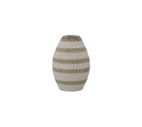 Vase en grès beige, à poser, forme organique, émaillage réactif - Bloomingville, Charlen - 12x12x17 cm