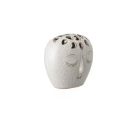 Vase en grès blanc, à poser, forme visage, artisanal - Bloomingville, Treigny - H15 cm