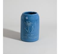 Vase en grès bleu, H20 cm 13.5x20x13.5cm Bleu