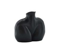 Venture Home – Vase en grès Harvey – Corps féminin – 17 cm – Noir