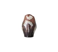 Vase en grès marron, à poser, ouverture large - Bloomingville, Obsa - Ø20x30 cm