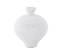 Vase en grès Rellis 6x24 cm blanc et noir