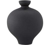 Vase en grès Rellis 6x24 cm noir Noir G