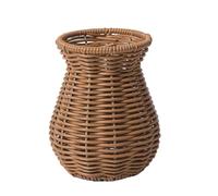 Vase en osier pour fleurs séchées Aspect rotin tressé Décoration de table | Le design tissé texturé ajoute un style chaleureux et naturel aux salons, bureaux, entrées et arrangements floraux d'automne