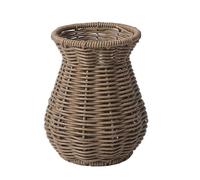 Vase en osier pour fleurs séchées Aspect rotin tressé Décoration de table | Le design tissé texturé ajoute un style chaleureux et naturel aux salons, bureaux, entrées et arrangements floraux d'automne