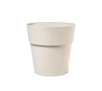 Vase En Plastique Stefanplast Ethica Avec Réserve D’eau 30Cm, Gesso
