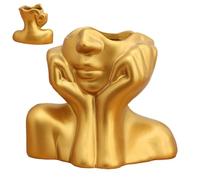 Vase en résine avec visage - Vase de bureau en résine en forme de femme | Vases décoratifs élégants et beaux pour porche, salon, chambre, salle d'étude, table à manger