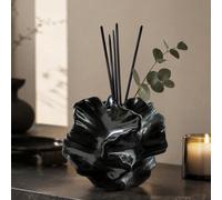 Vase en résine de fleur de lotus artistique unique, finition brillante et tachetée, 4 couleurs disponibles, peut également être utilisé comme bouteille de diffuseur de roseaux et vase pour arrangement