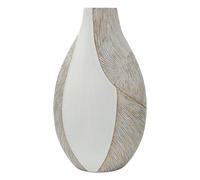 Vase en résine Mauro Ferretti Ho Chi Minh 8x5 cm Blanc 29,5x13,5x50 cm