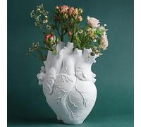 Vase en résine, Vase décoratif en Forme de cœur - Artisanat décoratif de | Vase de ferme en forme de cœur pour décoration de table de salon, chambre à coucher, comptoir (blanc, taille S)