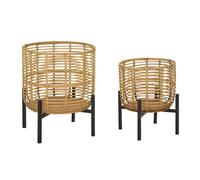 Vase en rotin Mauro Ferretti (x2) Multicolore 41x47-33x39 cm