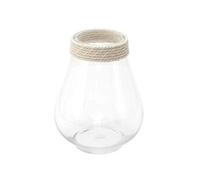 - Vase en verre avec cordage 25 cm