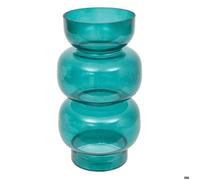 Atmosphera - Vase en verre Be Vintage 25 cm Bleu canard