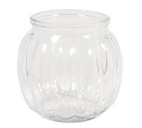 Vase En Verre Bombé Type Citrouille 12 Cm