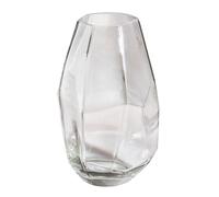 Vase En Verre, Facettée, 10x10x18cm, 1000ml