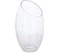 Atmosphera - Vase bombé - Verre craquelé - H23 cm