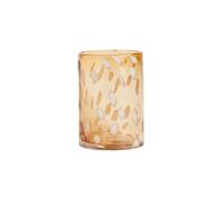 Vase en verre utilisé à la fois comme lanterne OYOY Living Design Orange 13x13x19 cm