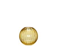 Vase fleur ronde Hubsch Interior Jaune 18x17 cm